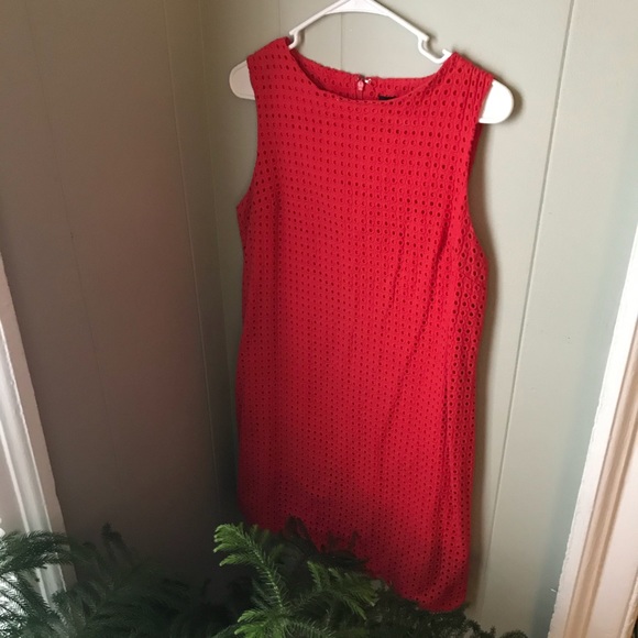Cynthia Rowley Coral Eyelet Sheath Dress - Picture 2 of 5